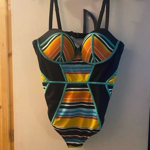 Geometric One Piece Swim Suit